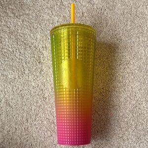 Starbucks Yellow to Pink Ombre Tumbler
